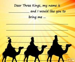yapboz Üç Kral mektup